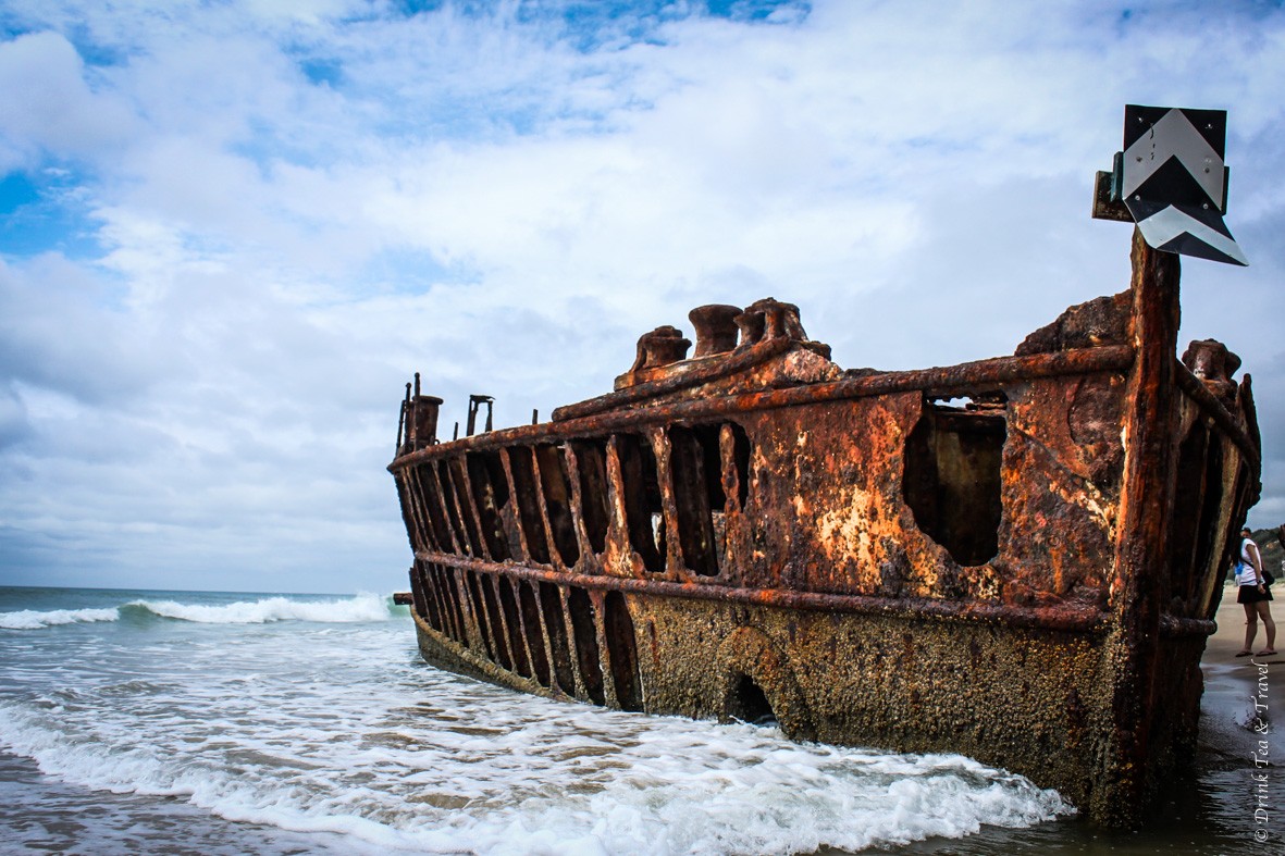 弗雷泽岛露营:弗雷泽岛的Maheno沉船